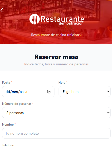 Reservas Online